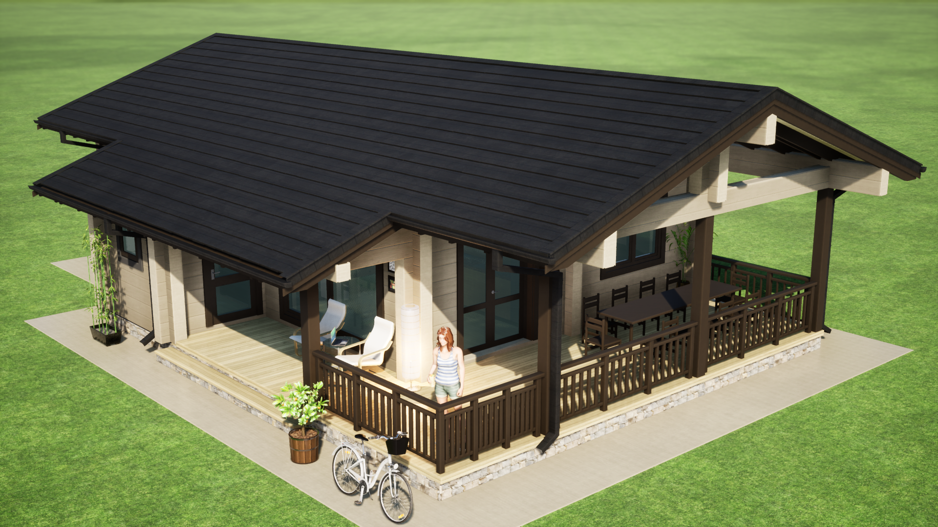 Бунгало на 3 спальни